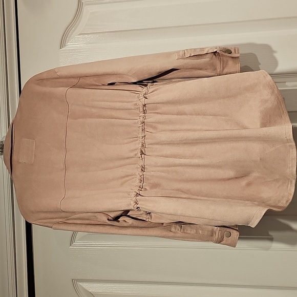 Blank NYC Think Pretty Faux Suede Shacket Sz S in Dusty Rose NWOT MSRP $98 - Picture 8 of 13